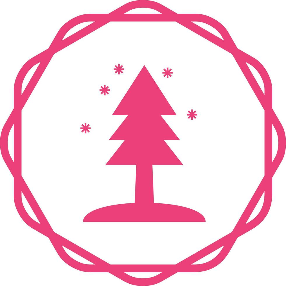 träd i snö vektor ikon