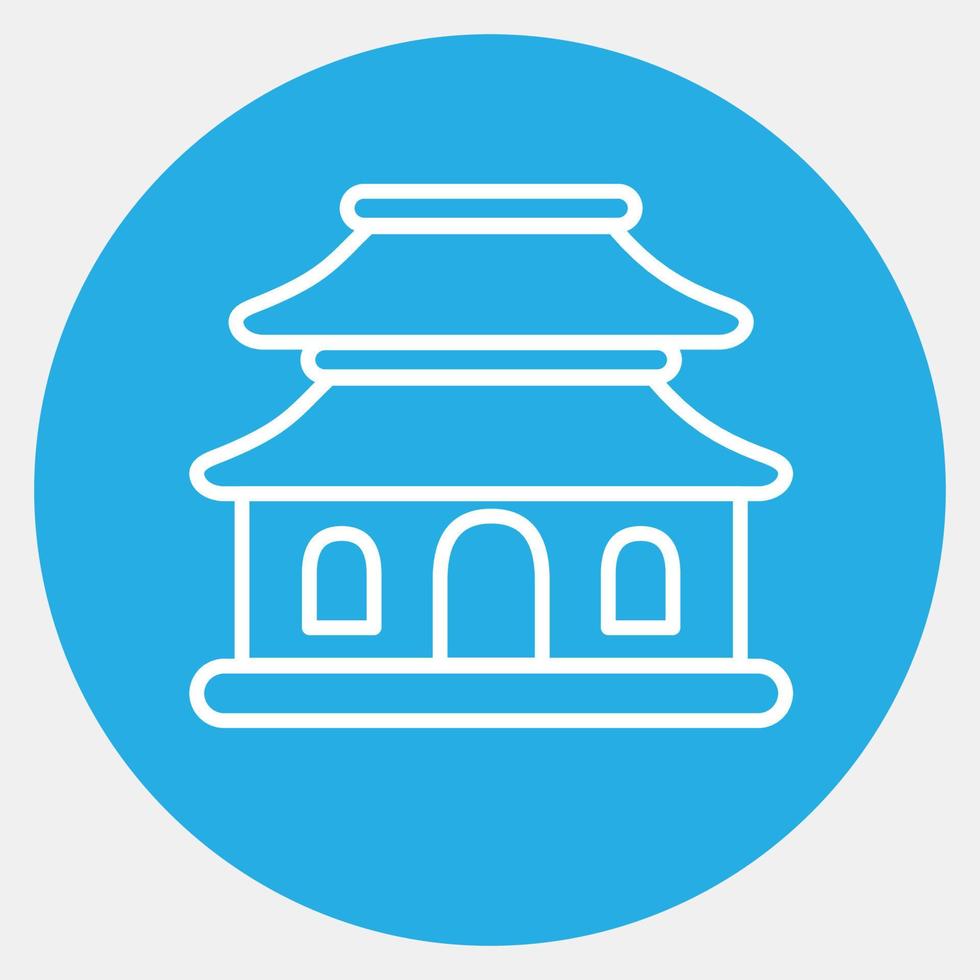 ikon pagod. byggnad element. ikoner i blå runda stil. Bra för grafik, webb, affischer, logotyp, webbplats planen, Karta, infografik, etc. vektor