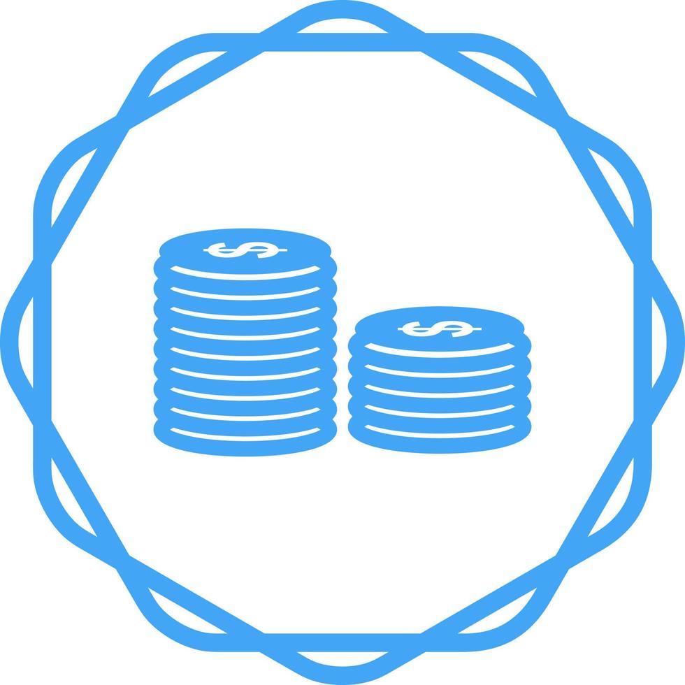 stack av mynt vektor ikon