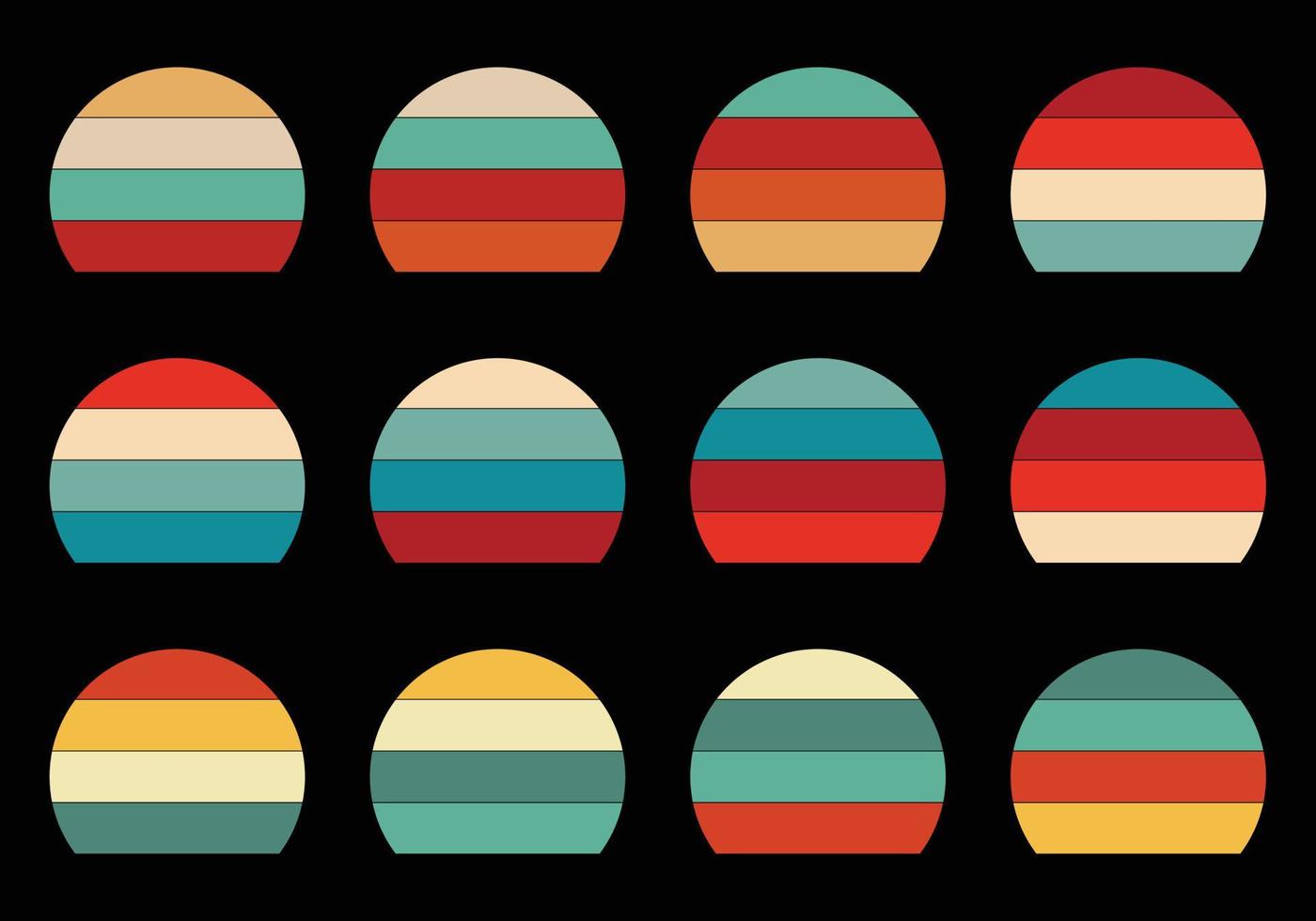 retro Jahrgang Sonnenuntergang Vektor Design Jahrgang Sommer- Strand Sonnenuntergang