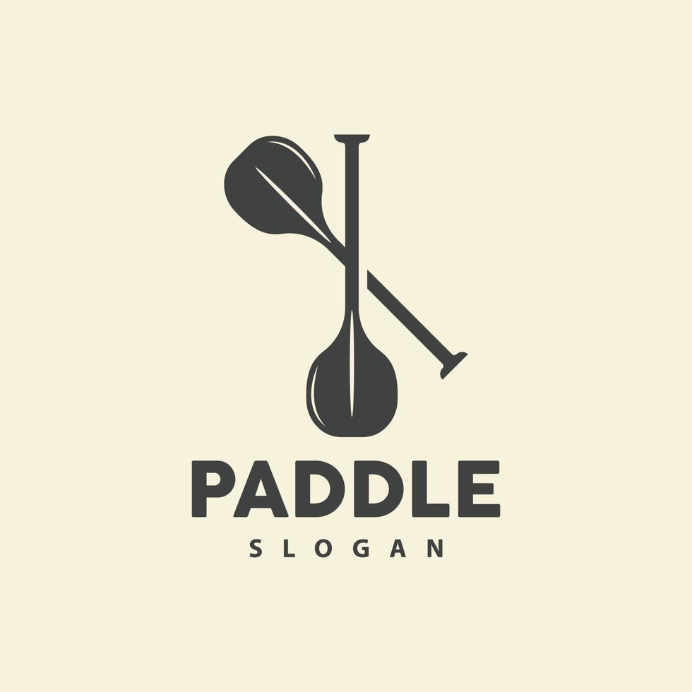 paddla logotyp, båt paddla vektor, korsade paddla ikon, illustration symbol enkel design vektor