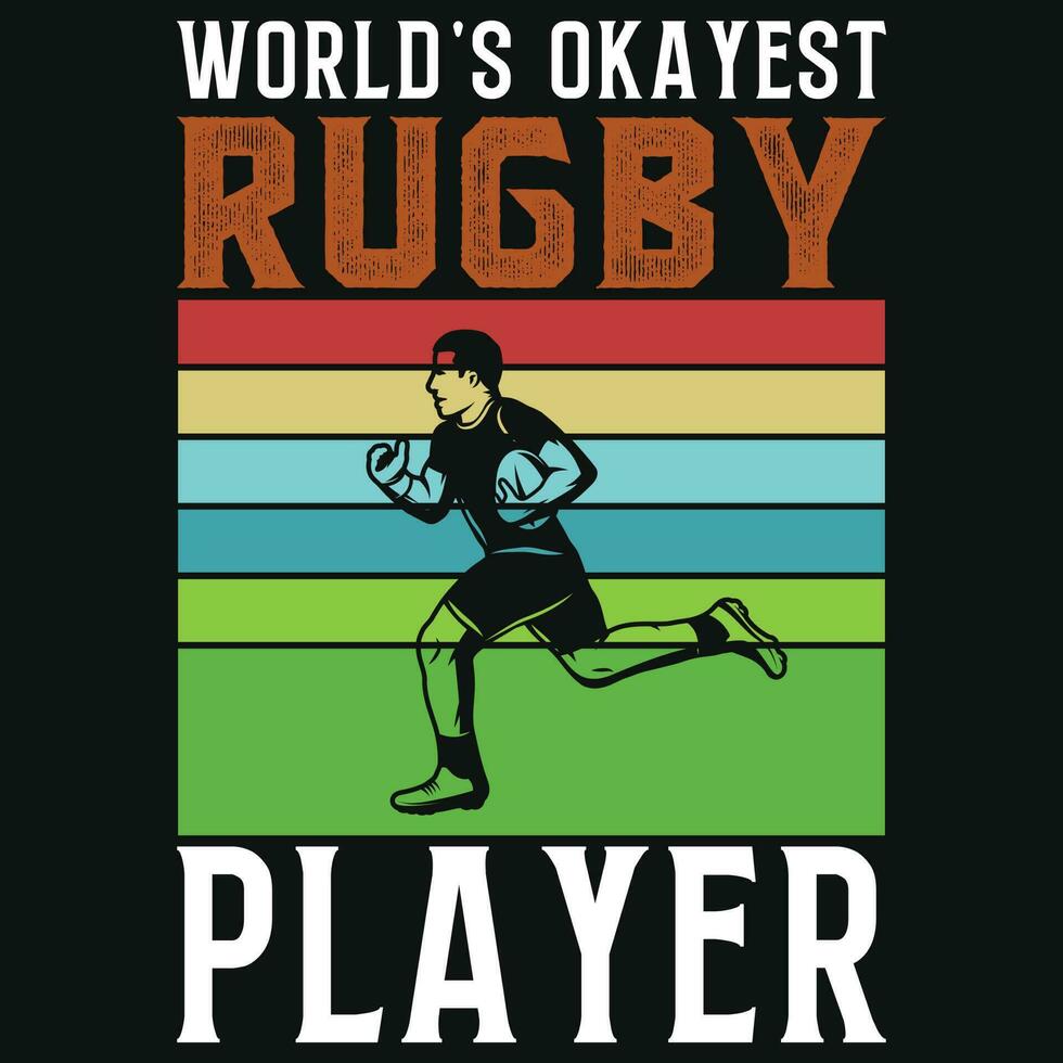 Rugby spielen Grafik Jahrgänge T-Shirts Design vektor