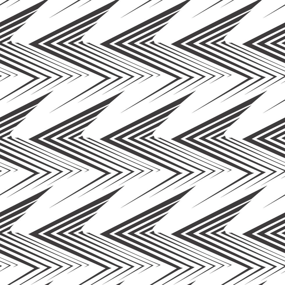 sömlös vektormönster av ojämna svarta linjer dras med en penna i form av hörn eller sicksack. vektor