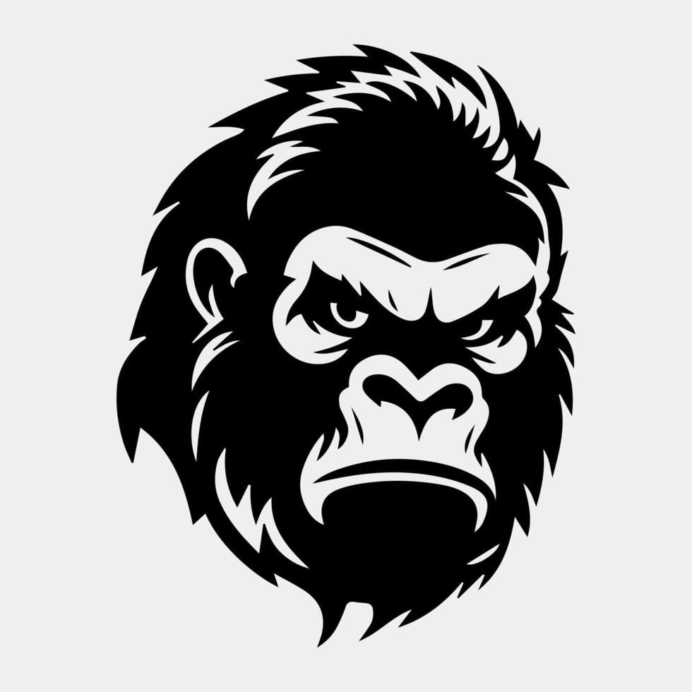 Gorilla Kopf Vektor Illustration zum Logo, Symbol