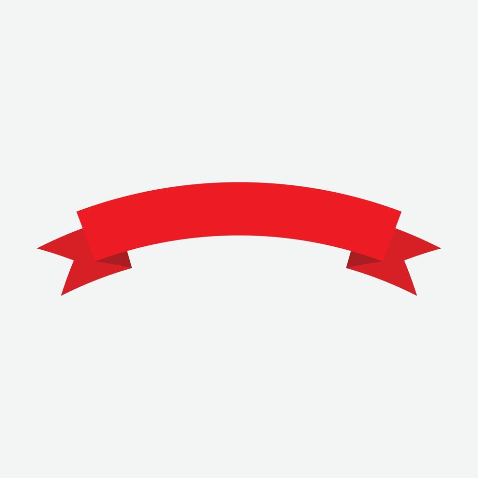 eps10 Vektor rot Band Banner Logo Symbol Vorlage isoliert auf grau Hintergrund