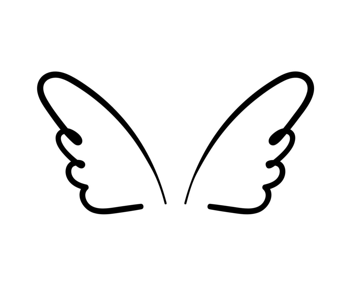 Engel Flügel im Himmel Falke Feder Flügel Muster vektor