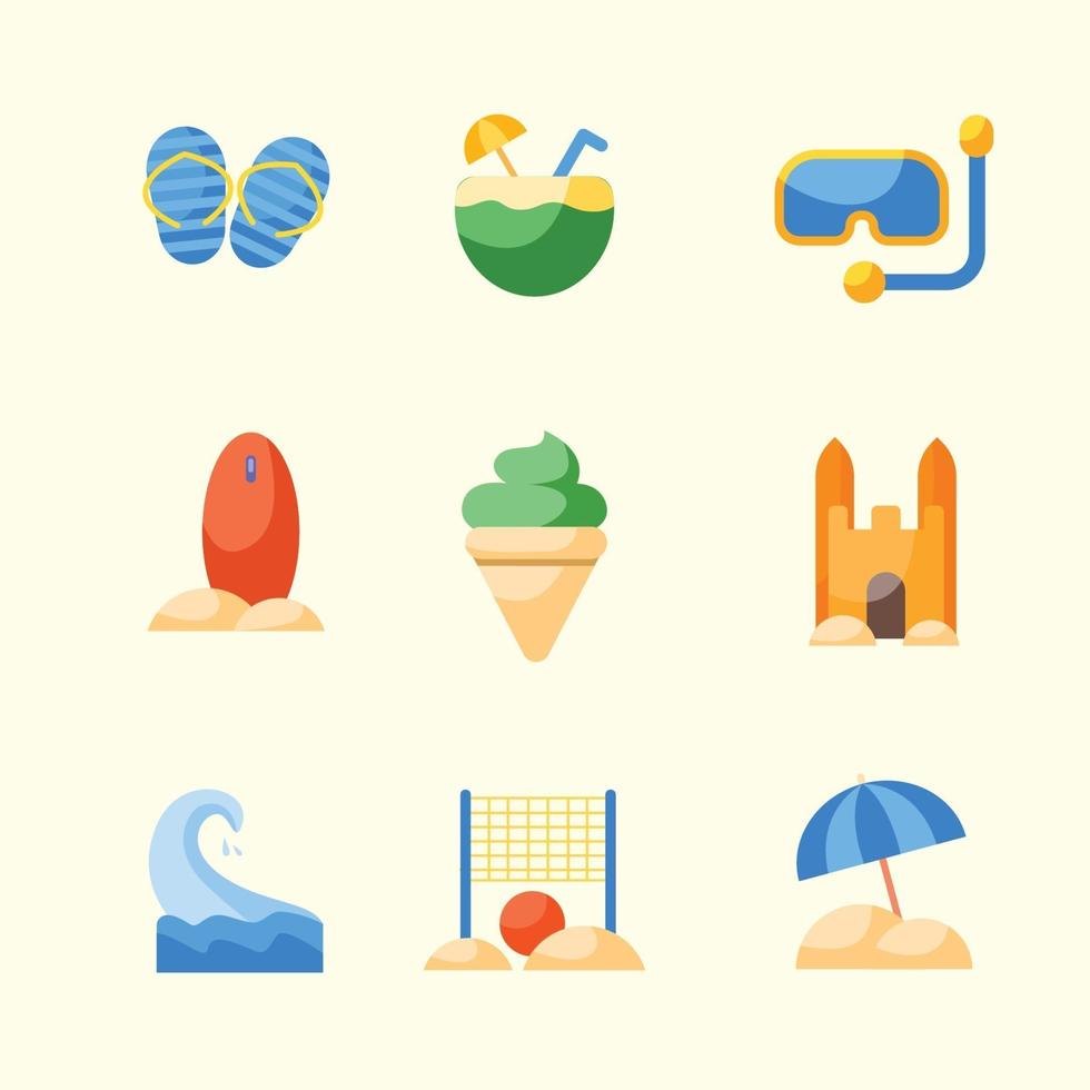 Sommer Icon Set vektor