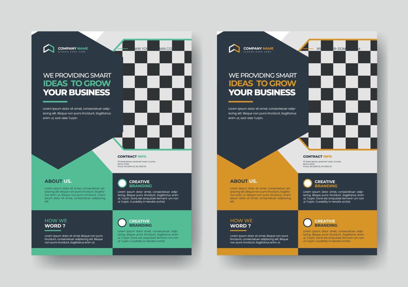 Corporate Business Mehrzweck Flyer Design und Broschüre Deckblatt Vorlage vektor