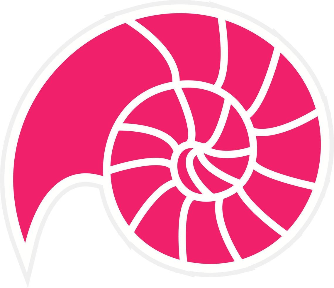 spiral skal vektor ikon stil