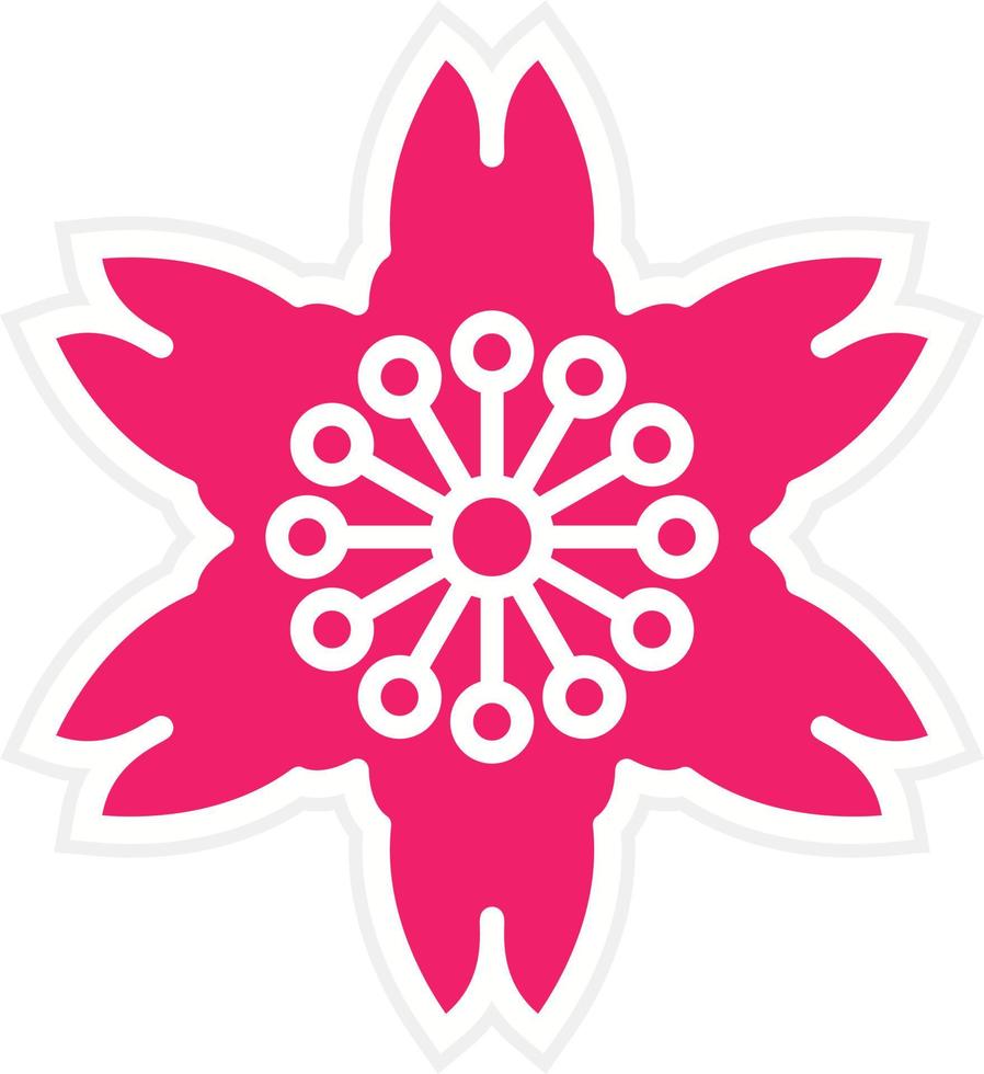 körsbär blomma vektor ikon stil