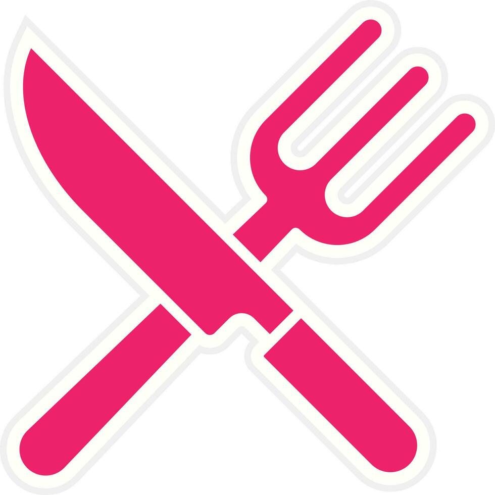 Gabel und Messer Vektor Symbol Stil
