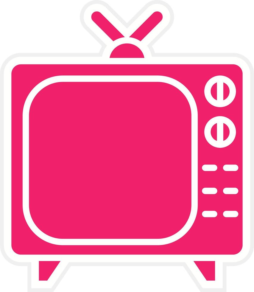 Fernseher Vektor Symbol Stil