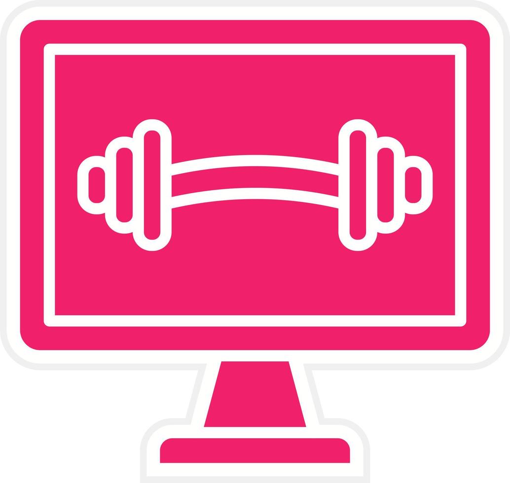 online Fitnessstudio Vektor Symbol Stil