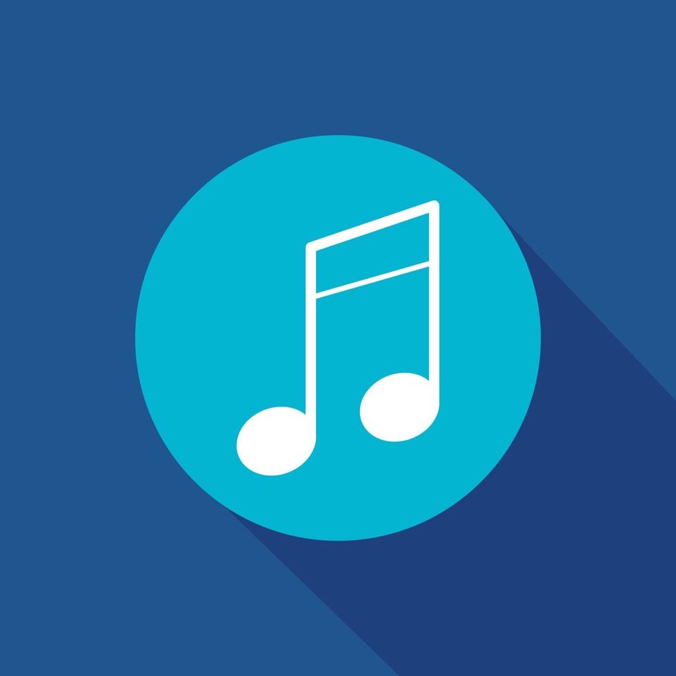 Musiknotenvektor-Symbol für Website und mobile App vektor