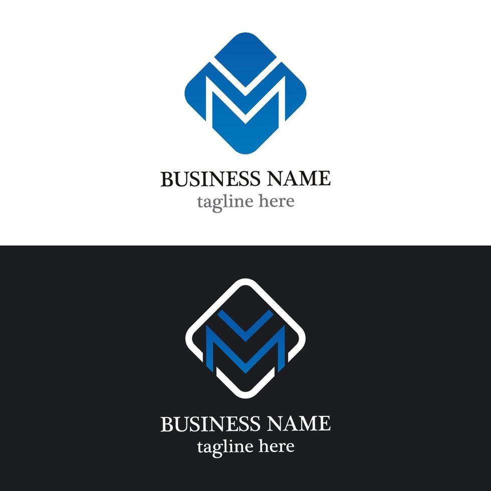 m Brief Business Logo Vorlage vektor