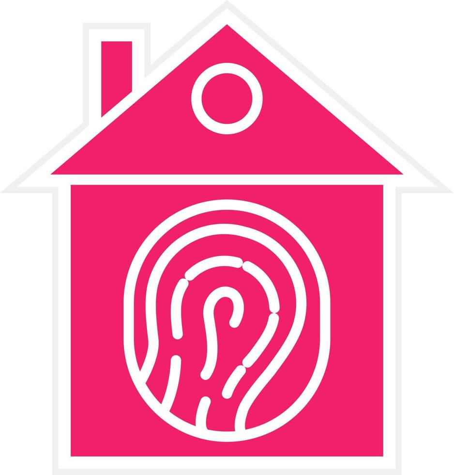 biometrisch Zuhause Vektor Symbol Stil
