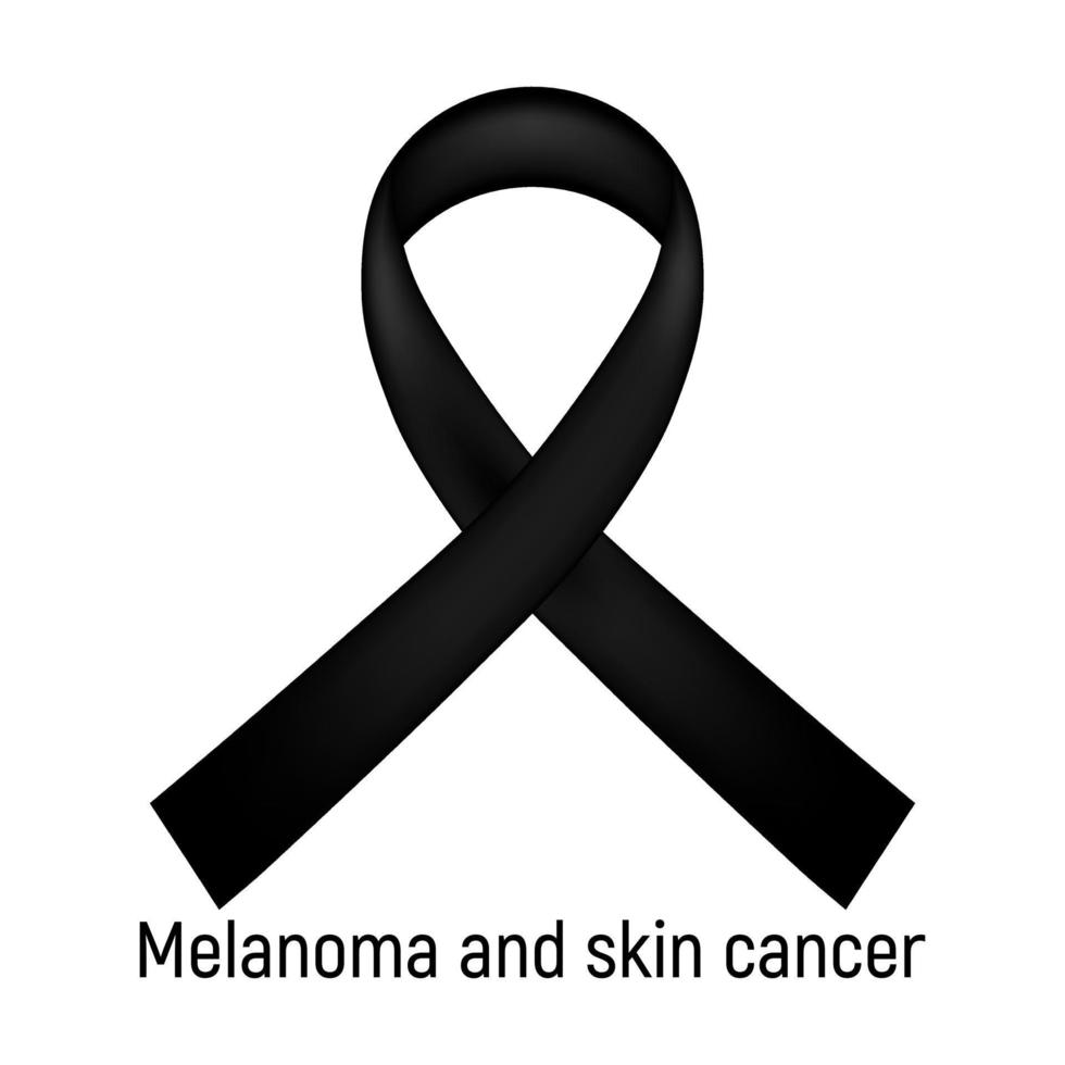 Krebs Schleife. Melanom und Haut Krebs. Vektor Illustration.