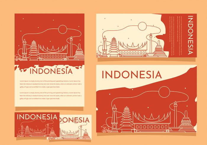 Indonesien Pride Building Template Vector