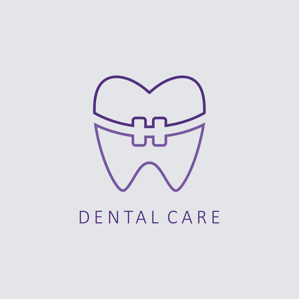 dental klinik logotyp design tandläkare logotyp tand abstrakt linjär tandläkare stomatologi vektor