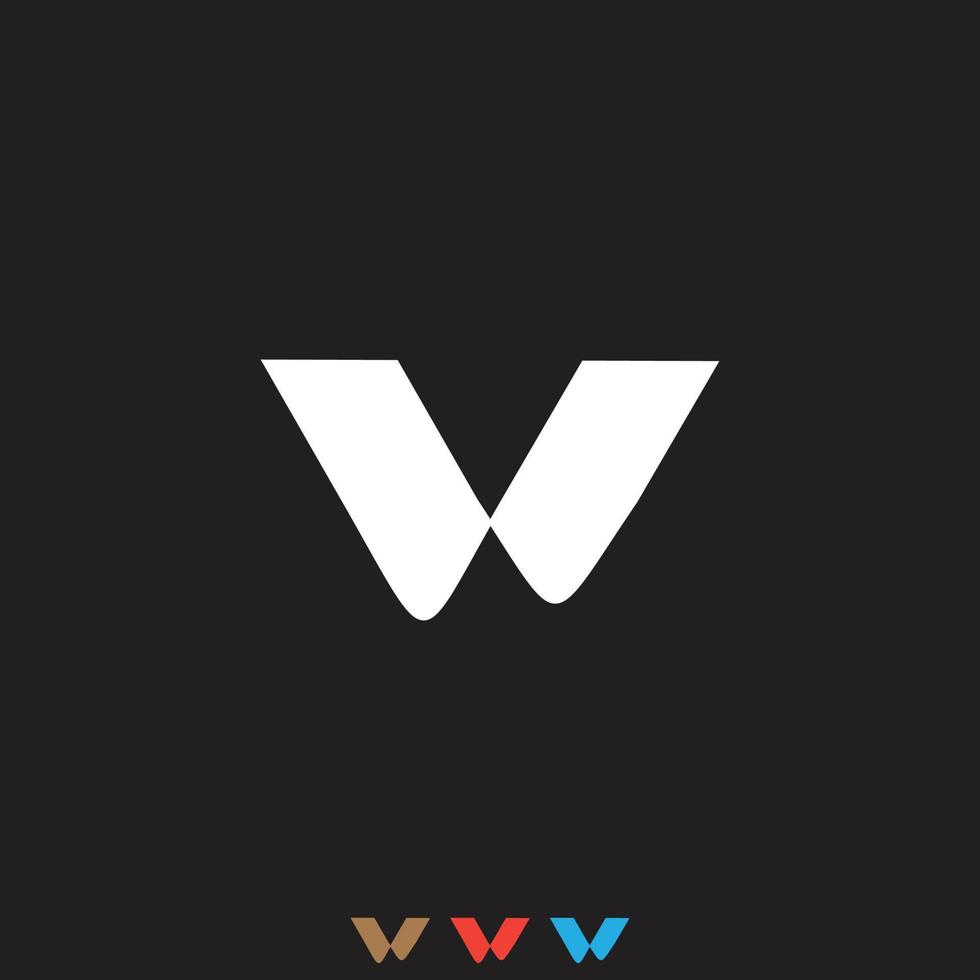 abstrakt mw oder wm Logo Design Vektor Illustration