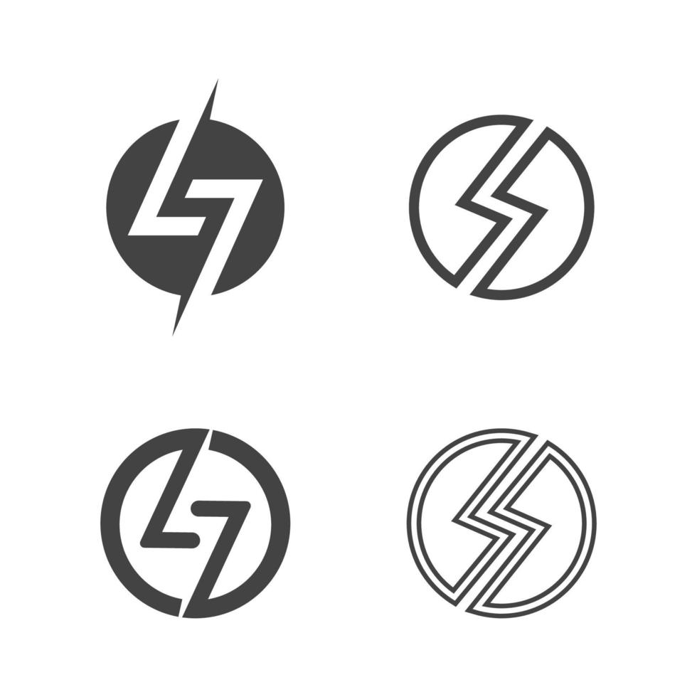 blixt elektrisk logotyp vektor ikon illustration design mall. bult energi icon.electric logotyp blixt vektor bult