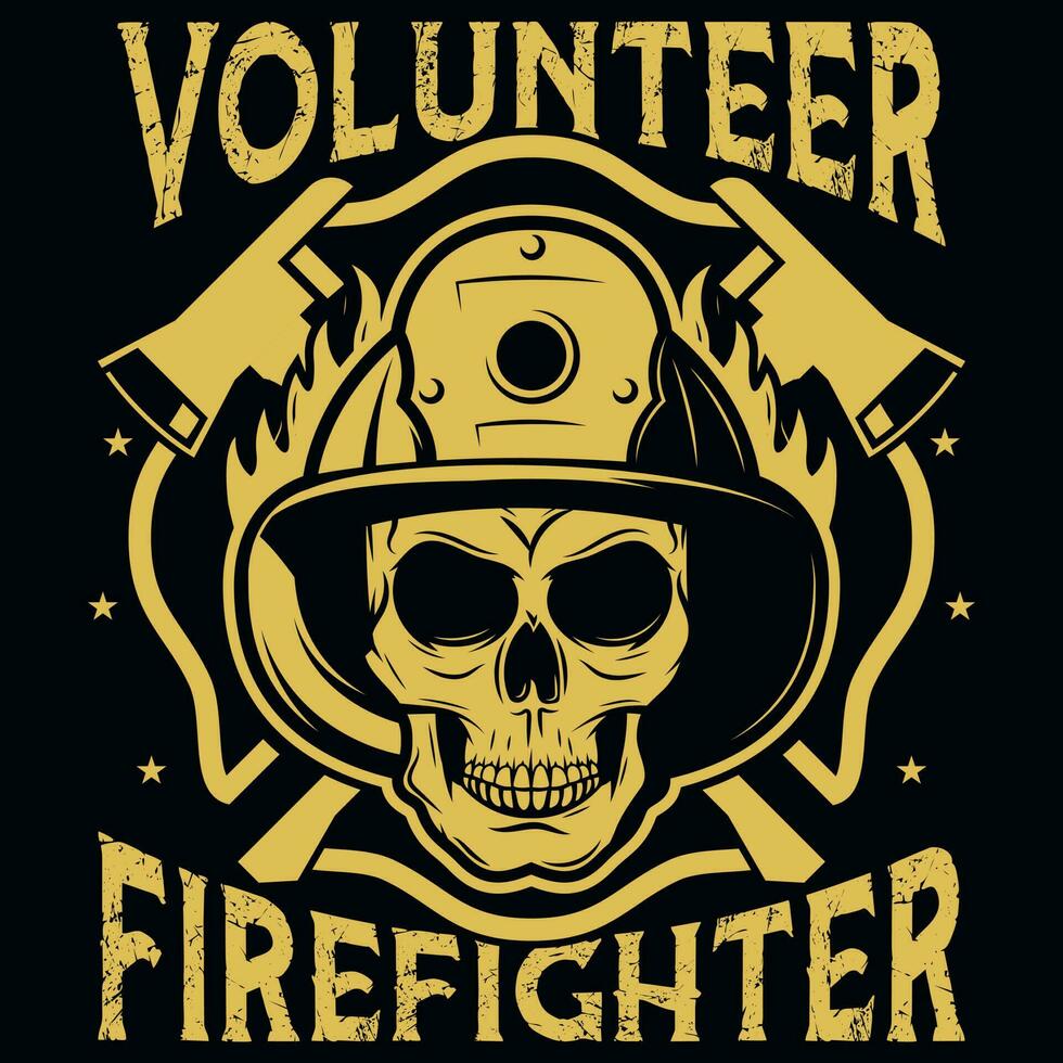 Feuerwehrmann Grafik T-Shirt Design vektor