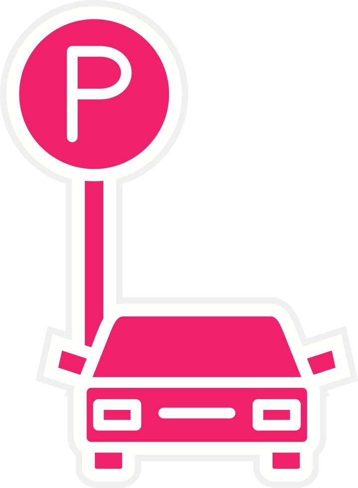 Auto Park Vektor Symbol Stil