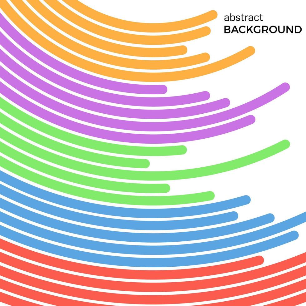 abstrakt bakgrund med ljus regnbåge färgrik rader. färgad cirklar med plats för din text på en vit bakgrund. vektor