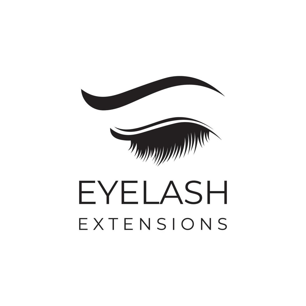 schön und luxuriös und modern Frau Wimpern und Augenbrauen Logo Design. Logo zum Geschäft, Schönheit Salon, bilden, Wimper Geschäft. vektor