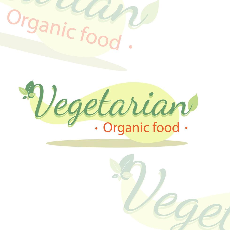organisk grönsaker frukt logotyp minimal klotter stil vektor