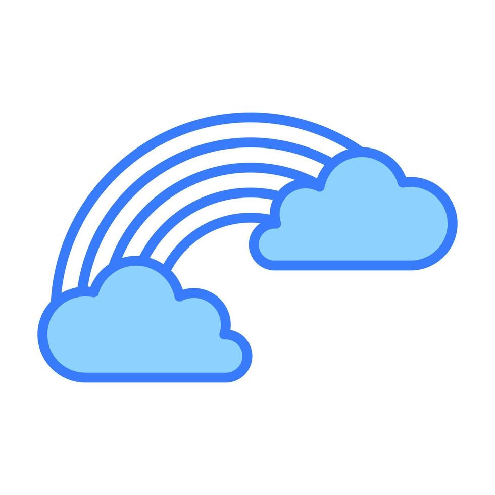 en vackert designad vektor av regnbåge i modern stil, en meteorologiska fenomen ikon, ladda ner detta premie ikon