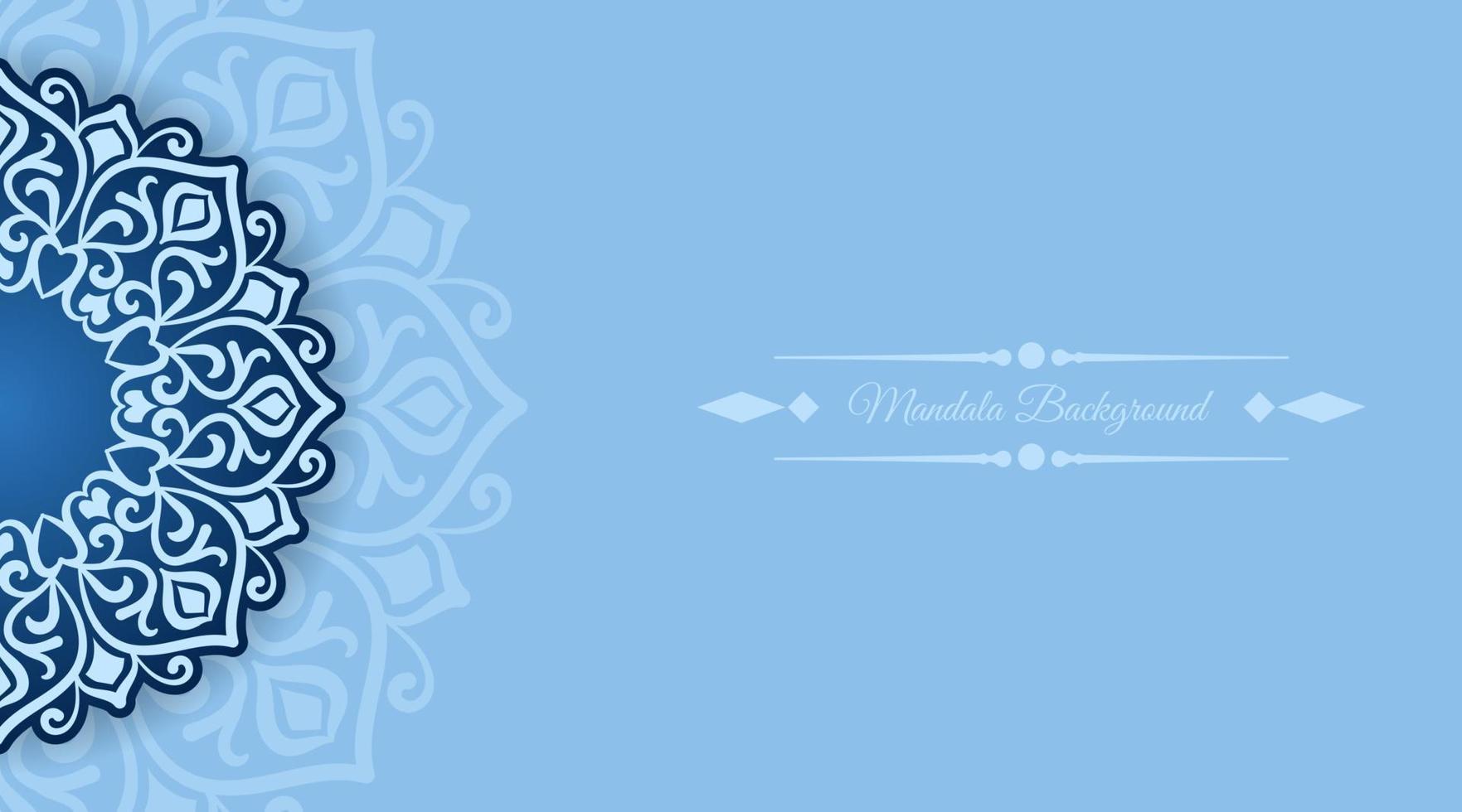 Blau Hintergrund mit Zier Mandala vektor
