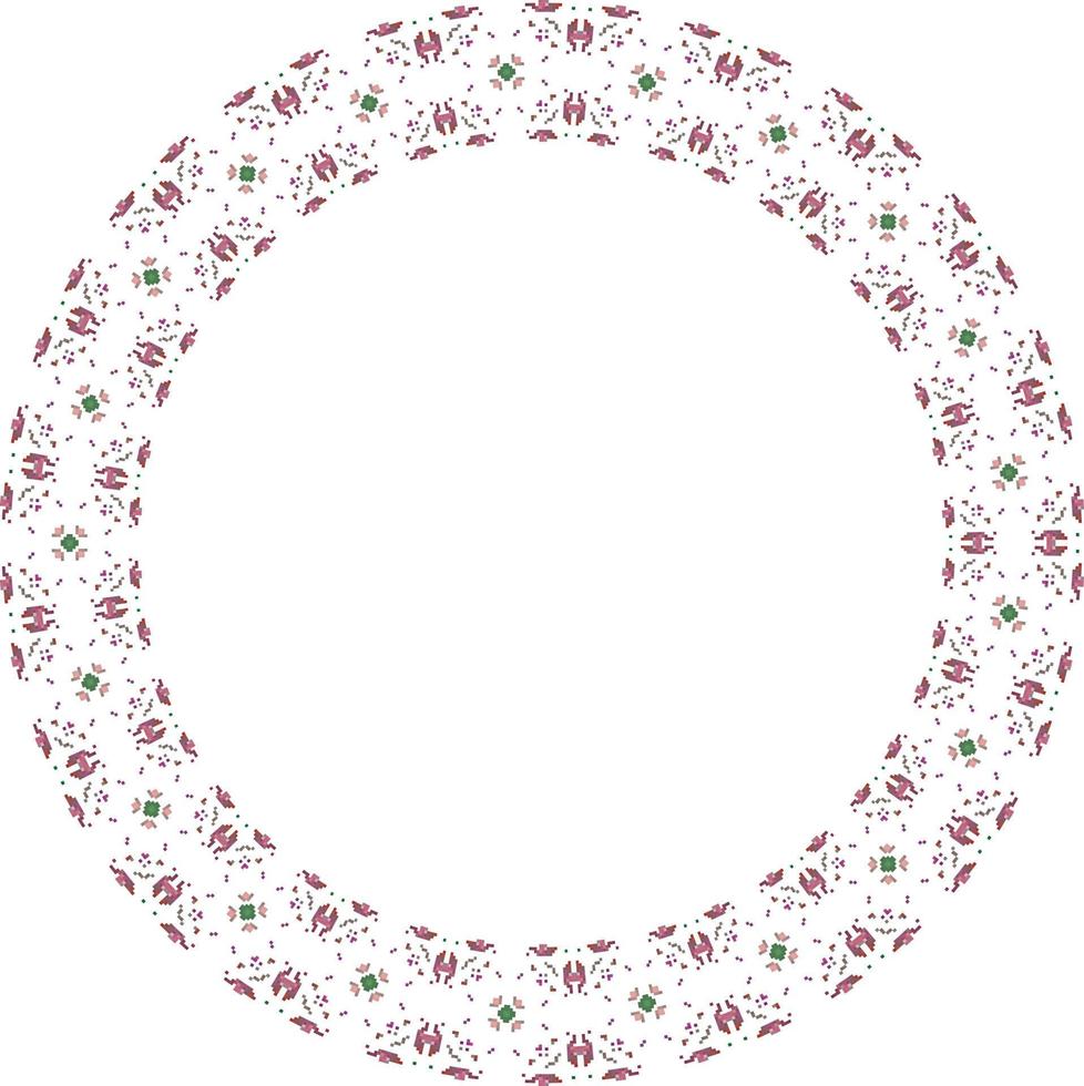 dekorativ ram med blommig mönster. elegant element för design i östra stil, plats för text. blommig gräns. spets illustration för inbjudningar och hälsning kort. vektor