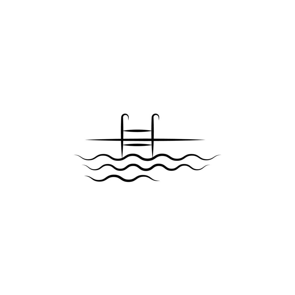 Schwimmbad-Vektor-Symbol vektor