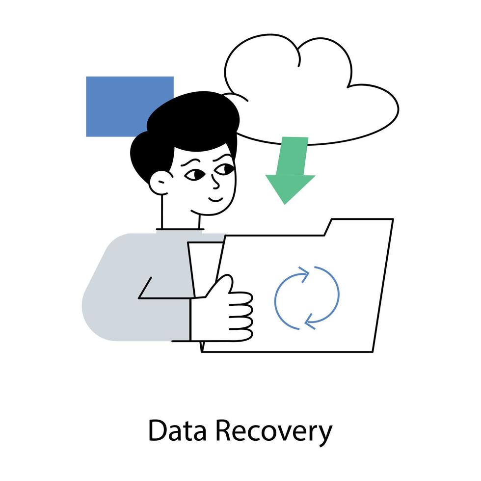 Trendige Datenrettung vektor