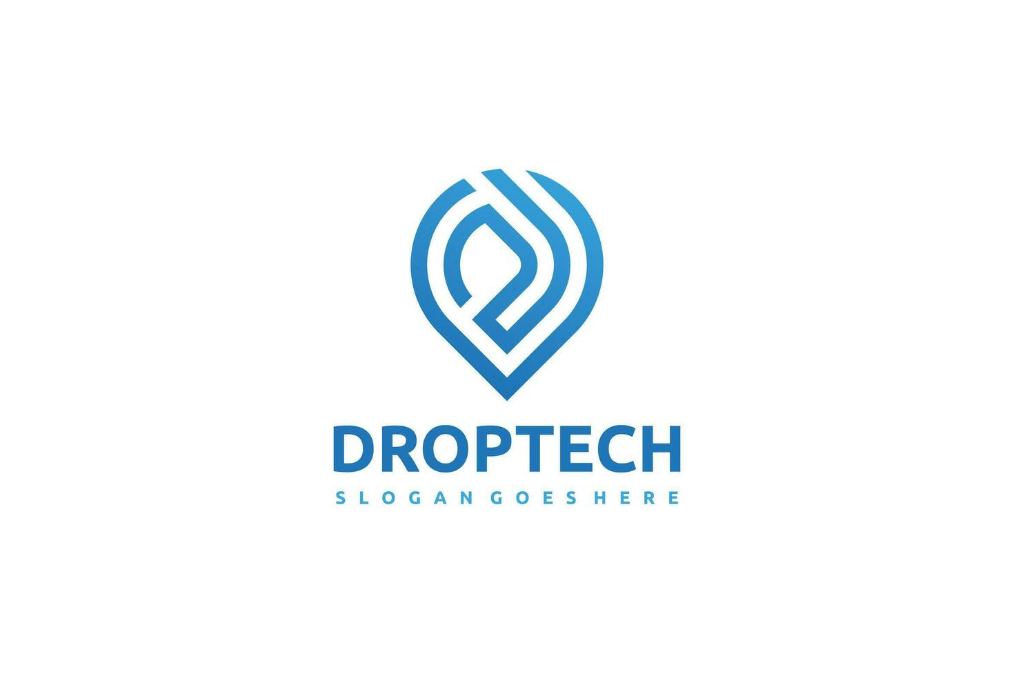 drop tech logo vektor