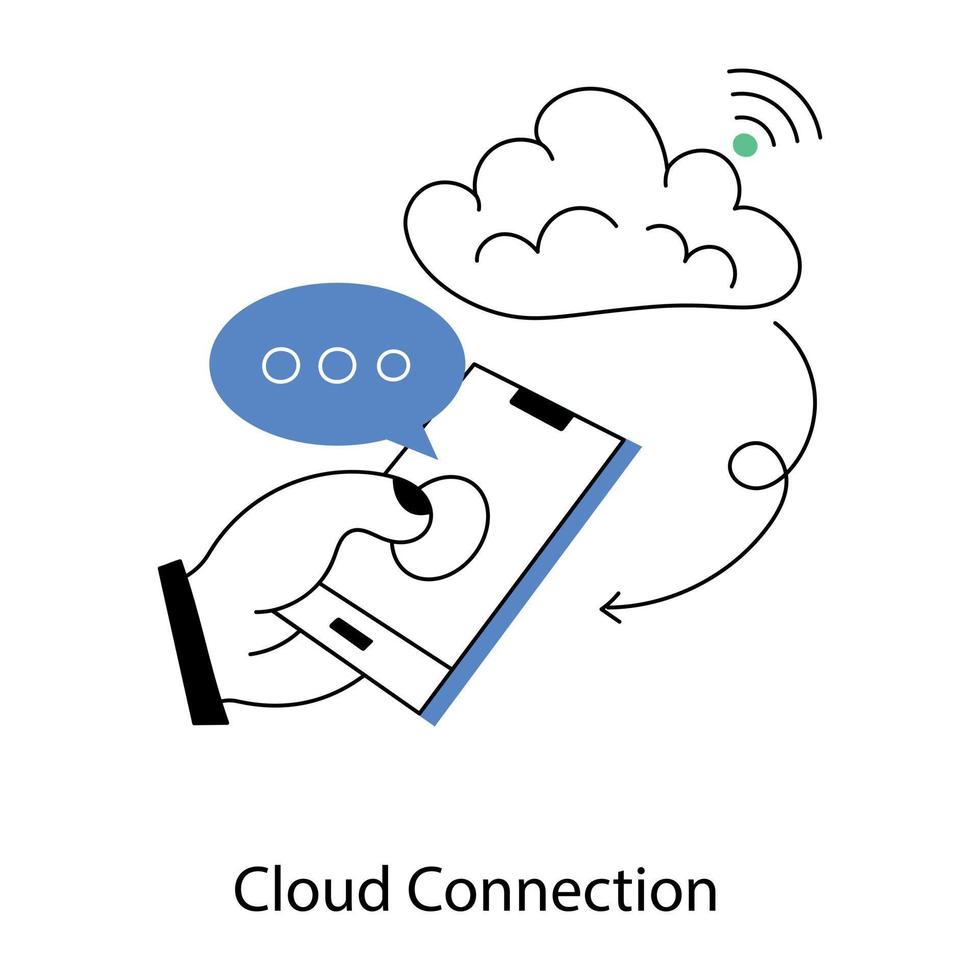 Trendige Cloud-Verbindung vektor