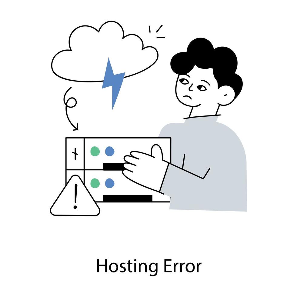 modisch Hosting Error vektor