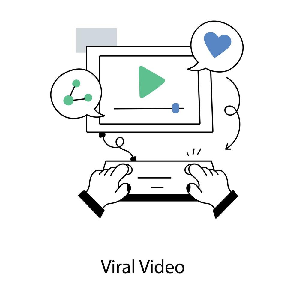 trendiges virales Video vektor