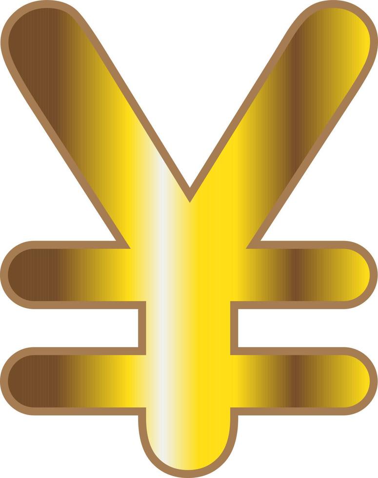 webb guld vektor yen valuta logotyp