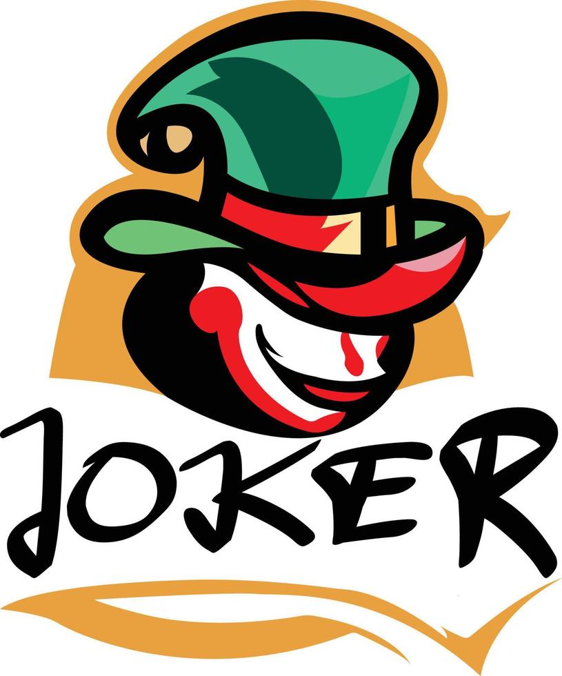 Joker Kopf Glücksspiel Logo Vektor Datei