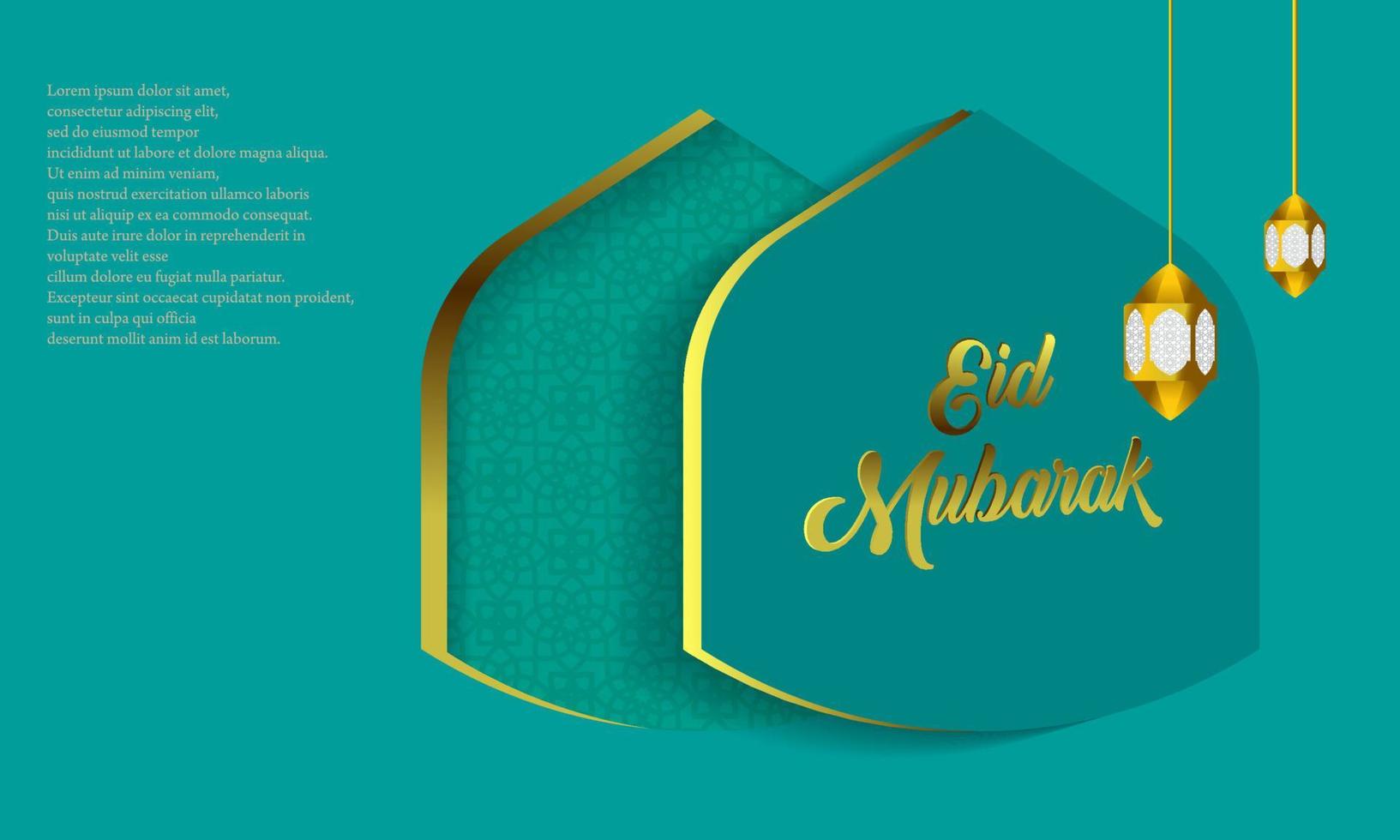 eid Mubarak Hintergrund Vektor Illustration