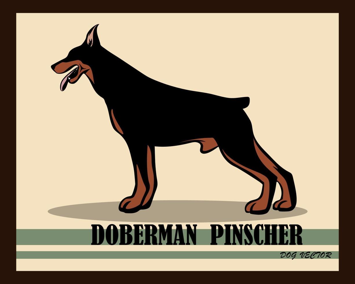 Dobermann Pinscher Hund Vektor Eps 10