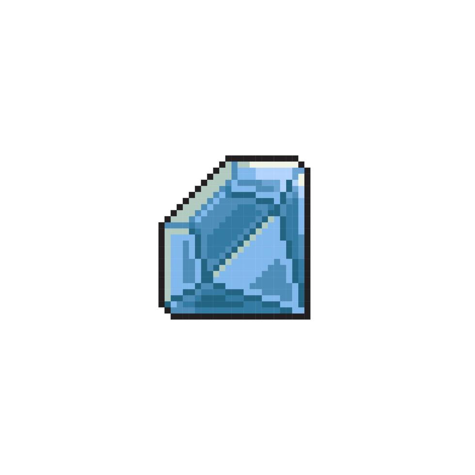 Diamant Stein im Pixel Kunst Stil vektor