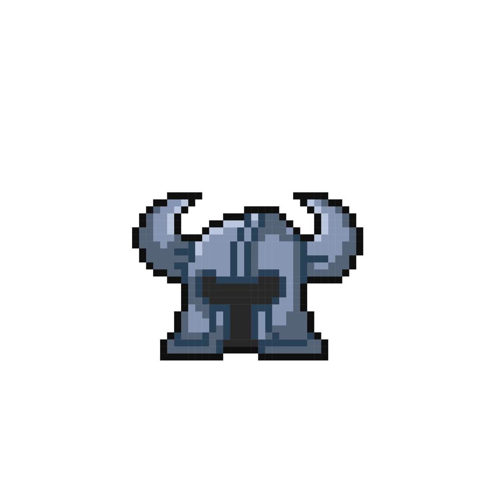 Eisen Helm im Pixel Kunst Stil vektor