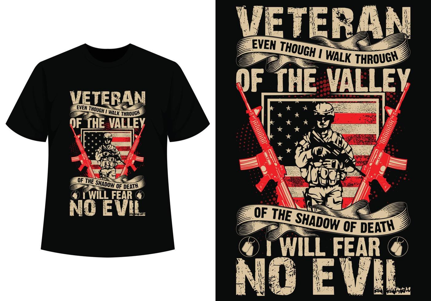 Veteranen-T-Shirt-Design vektor