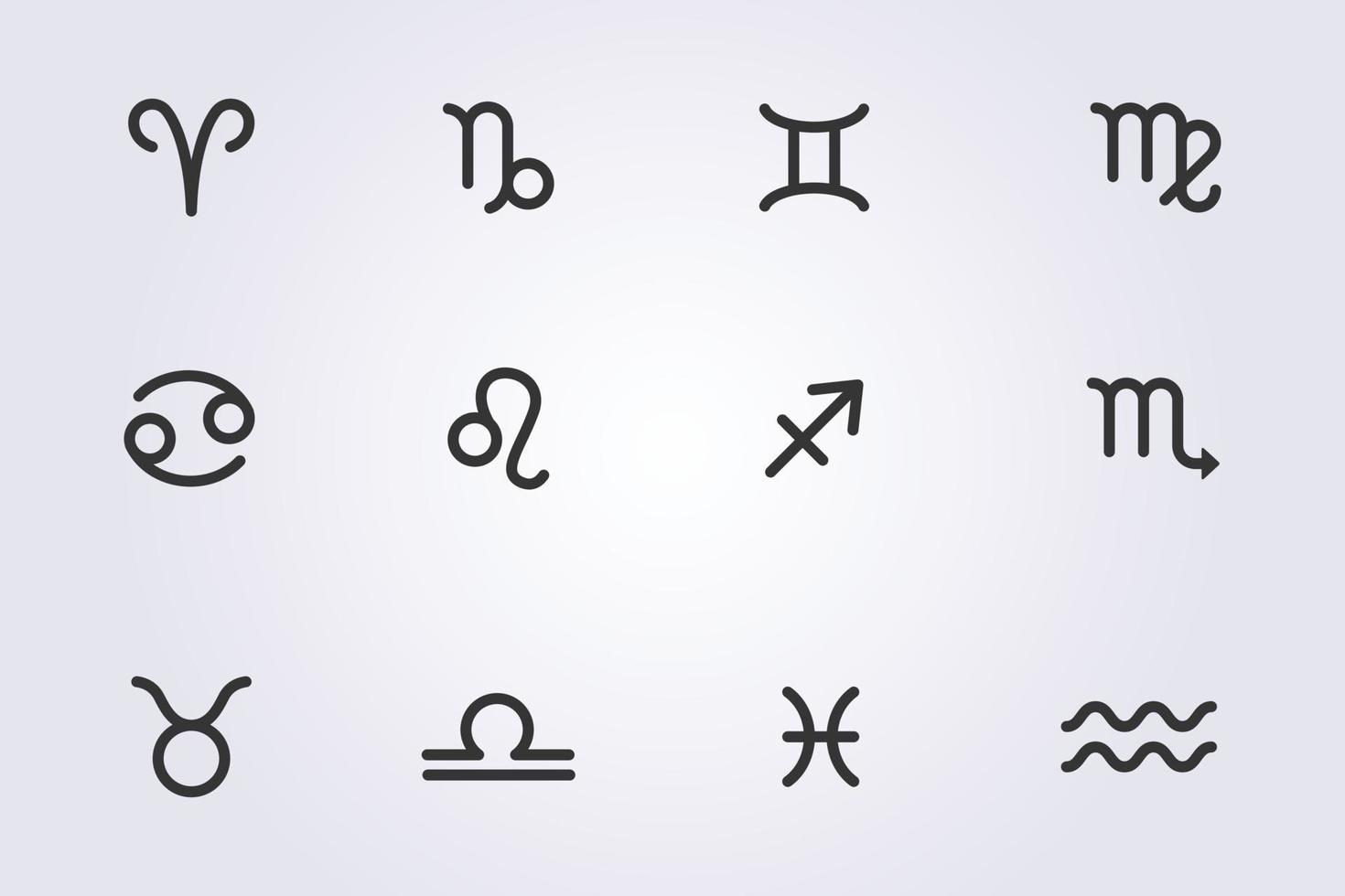 uppsättning av zodiaken tecken vektor illustrtaion design