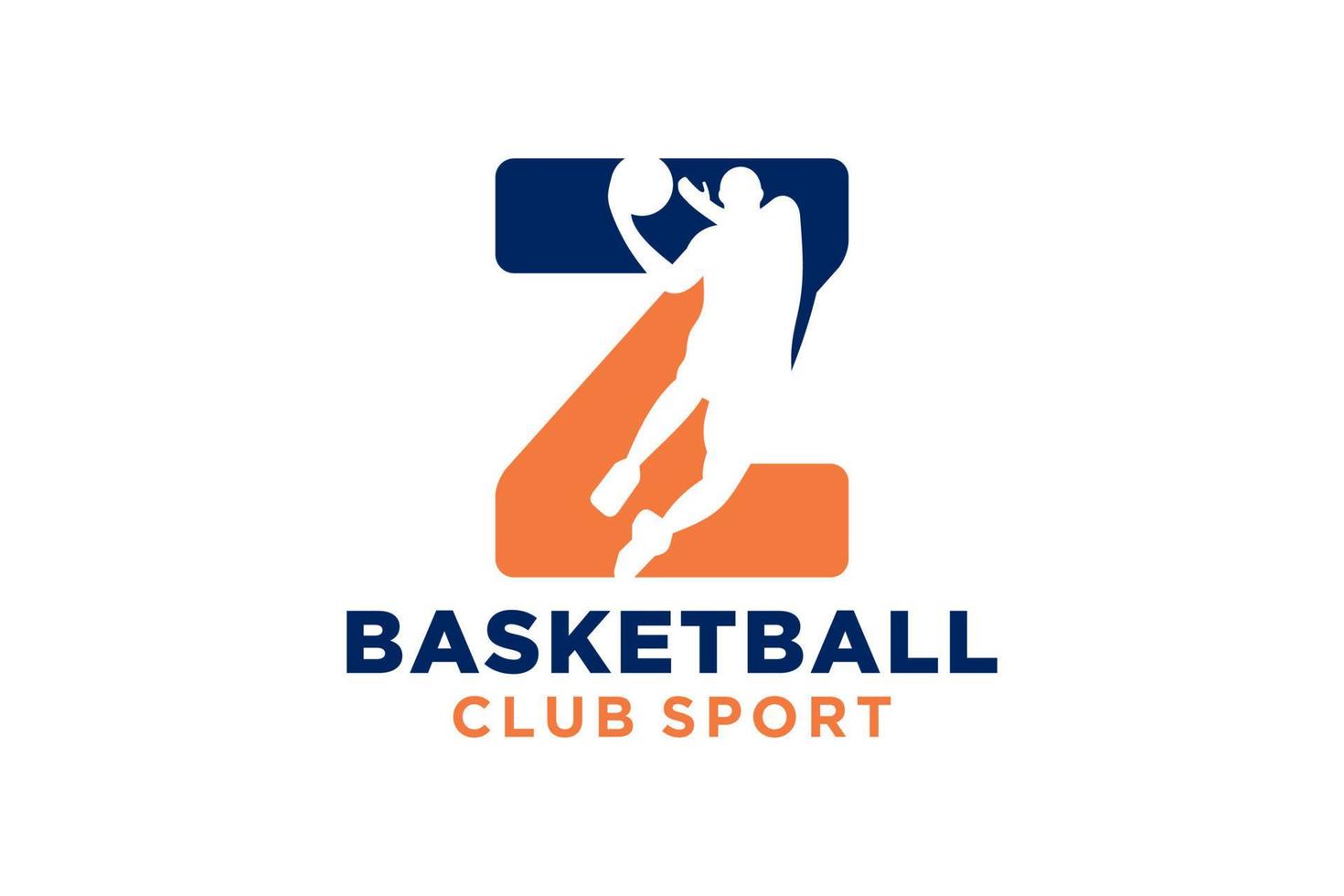 Initiale Brief z Basketball Logo Symbol. Korb Ball Logo Symbol. vektor
