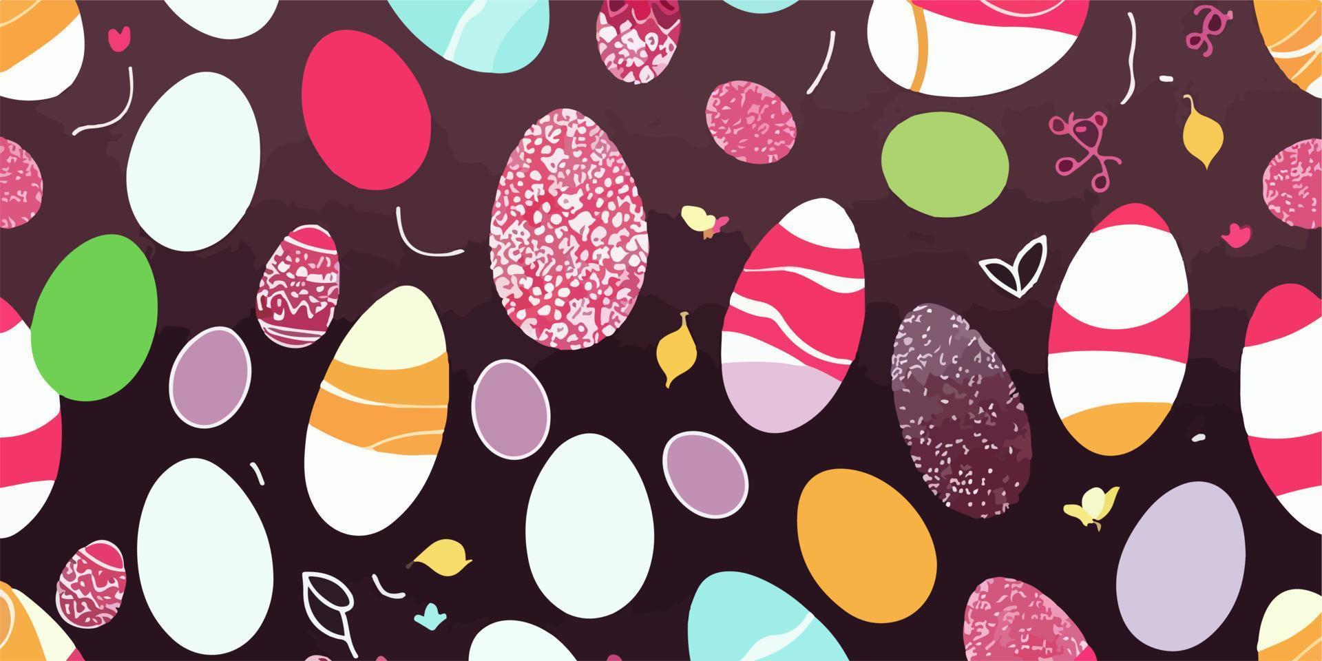 vektor påsk ägg mosaik- bakgrund med färgrik plattor
