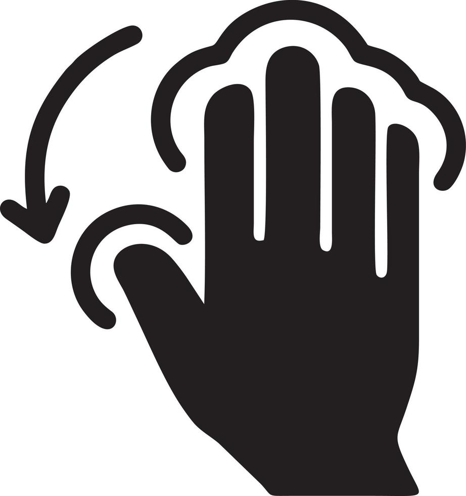 Hand Symbol Symbol Vektor Bild. Illustration von das isoliert Finger Hand berühren Mensch Design. eps 10